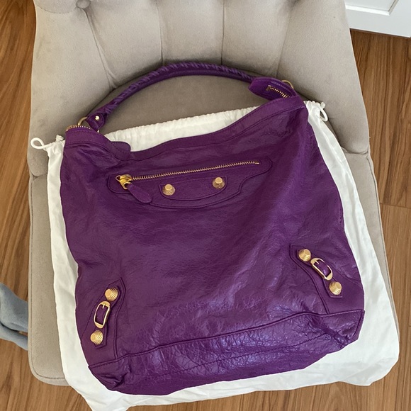 Balenciaga Violet Lambskin Giant 12 Shoulder Bag - Picture 2 of 13